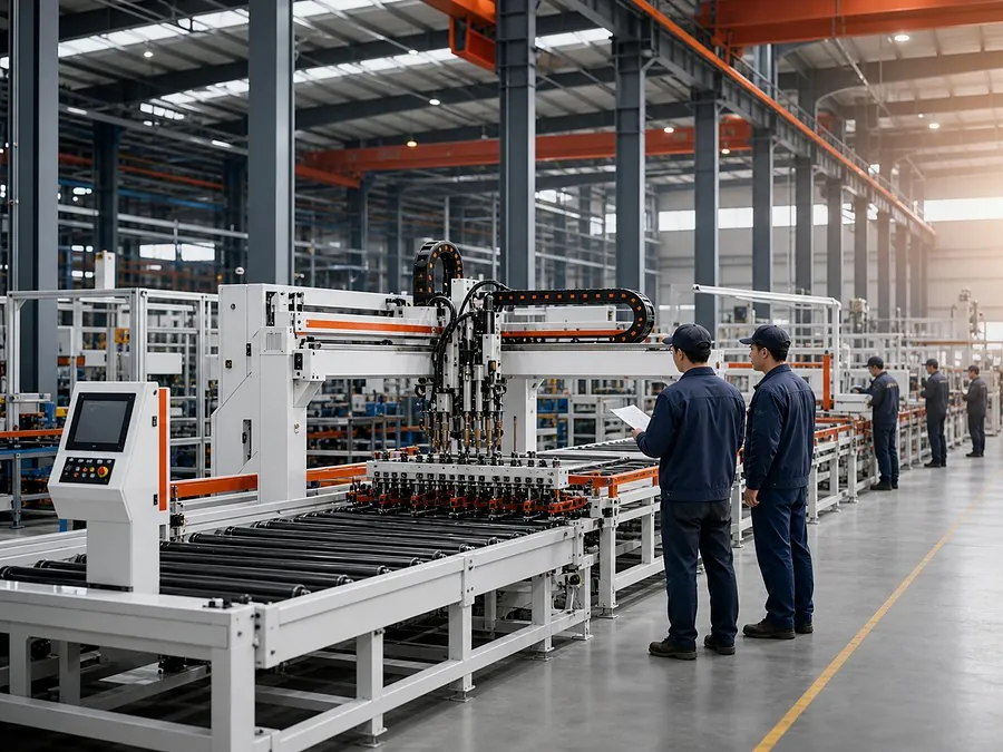 Modern Yizhou machinery factory opening and automated welding equipment production