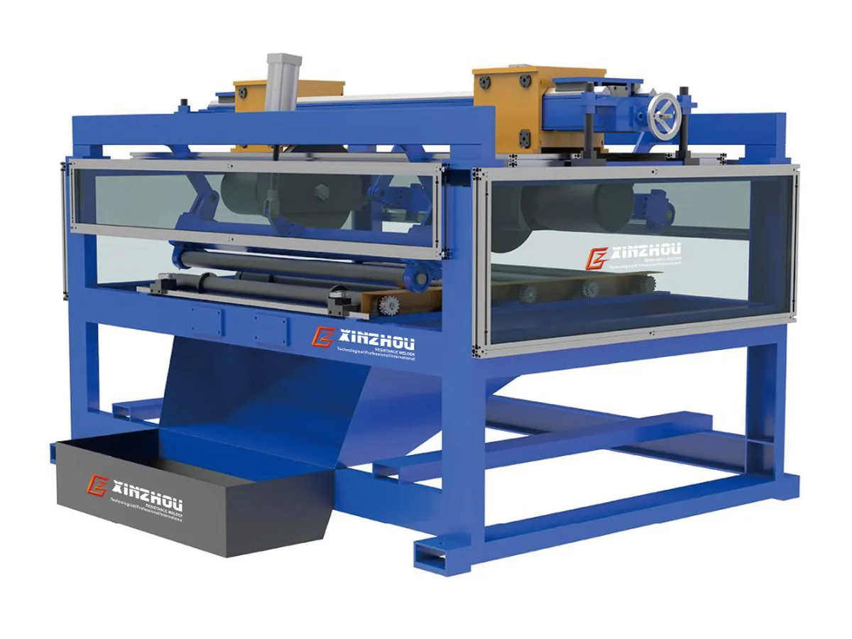 Steel grating cross bar saw trimmer