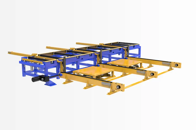 Side discharge stacking machine